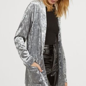 Small Silver Velvet Blazer